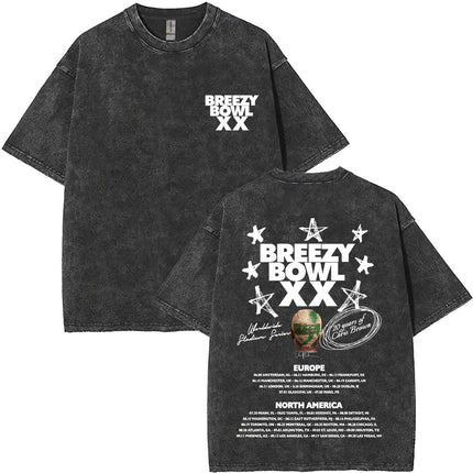 Vintage Washed Chris Brown Pop Music Album Cover Graphic t Shirt
