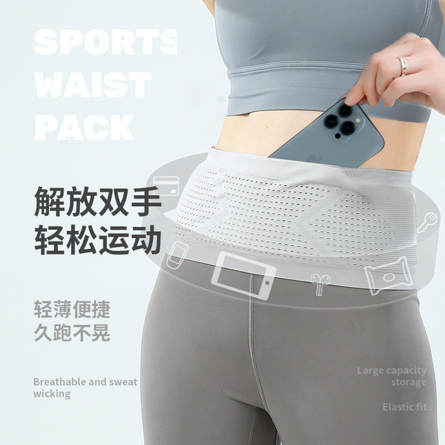 Outdoor Sports Running Waist Bag Men's and Women's Waterproof Reflective Dual-Use Riding Fitness Yoga Large Capacity Waist Bag