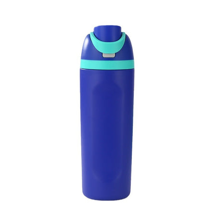 New Sports Plastic Cup Space Cup Men's and Women's Car Outdoor Straight Cup Fashion Double Drinking Lid Large Capacity Direct Drinking Cup