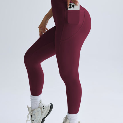 Muyao Amazon High-Elastic Pocket Yoga Pants High-Waisted Tummy Control Sports Fitness Pants Women's High-Waisted Yoga Pants