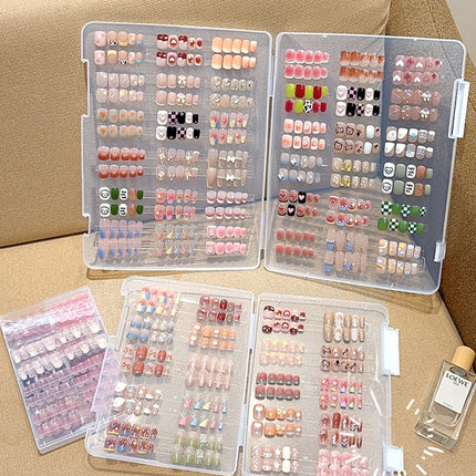 Zt8118 Large-Capacity Plastic Nail Storage Box, Wearable Nail Storage Transparent Display Box, Nail Piece Storage Box
