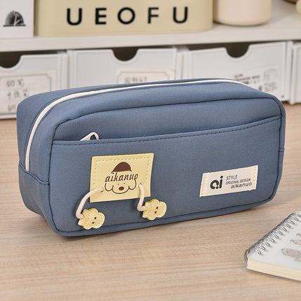 Internet Celebrous Explosions Zipper Dog Repair Pencil Bag Girls High Color Value Large Capacity Double Layer Storage Bag Puppy Pencil Bag Factory