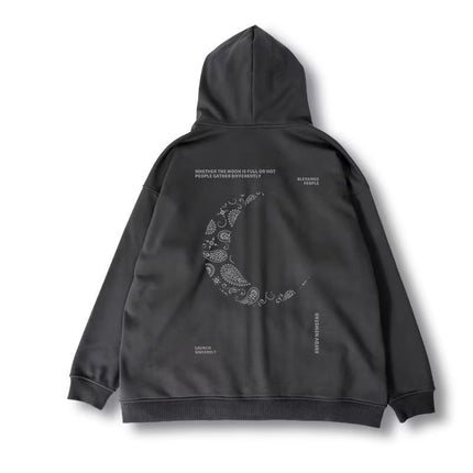 2024 new zipper sweater men's spring and autumn cardigan fat oversize plus size loose thin hooded coat