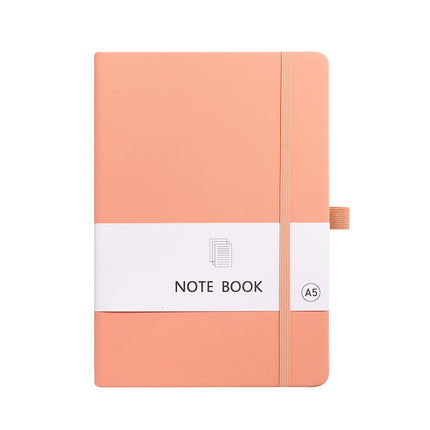 Portable Small Notebook A6A5 Wholesale Multi-Color Elastic Straps Skin-Feel Leather Notebook Imitation Leather Cross-Border Supply Ready Stock