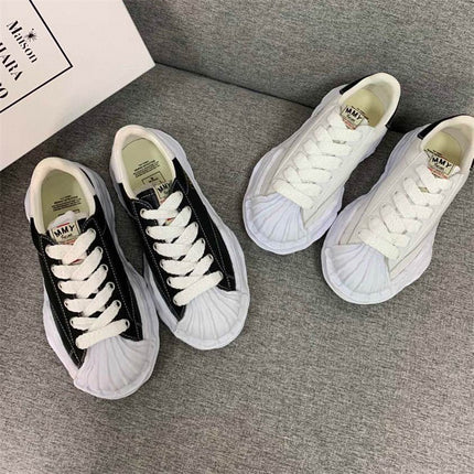 New Women's Shoes Mihara Yasuhiro Dissolving Shoes Canvas Shoes Shawn Yue's Same Style Shell Toe Old Retro Sneakers Niche