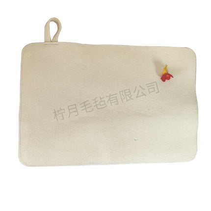 Felt Shower Cap Set Cross-Border Supply Integrated Felt Sheep Sauna Cap White Thermal Insulation