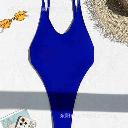 2024 New Hot Backless Bikini Tight Body Suit Cross-border European and American Hot Swimwear Women's Sexy