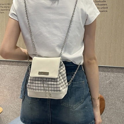 Chain Love Original Design Y2K Chain Backpack 2025 New Style College Style High-End Mini Backpack for Women