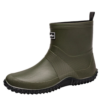 Rain Boots for Women, Waterproof and Rainproof, High-Top Men's Natural Rubber Water Boots, Outdoor Thickeneded Non-Slip and Wear-Resistant Rainy Day Water Shoes, Trendy
