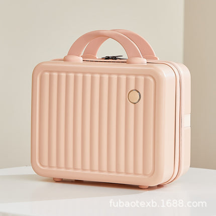 Cute Portable Cosmetic Bag High-value Travel Bag Women's 14-inch Small Portable Password Box Large Capacity Cosmetic Case