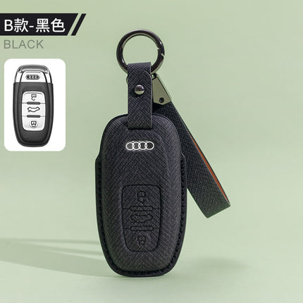 Suitable for Audi A6L Key Cover A8 Male A4L Male A7A3 Female Q3 Car Q5L Cowhide Q8 Shell Q7 Buckle Q2L Special Buckle