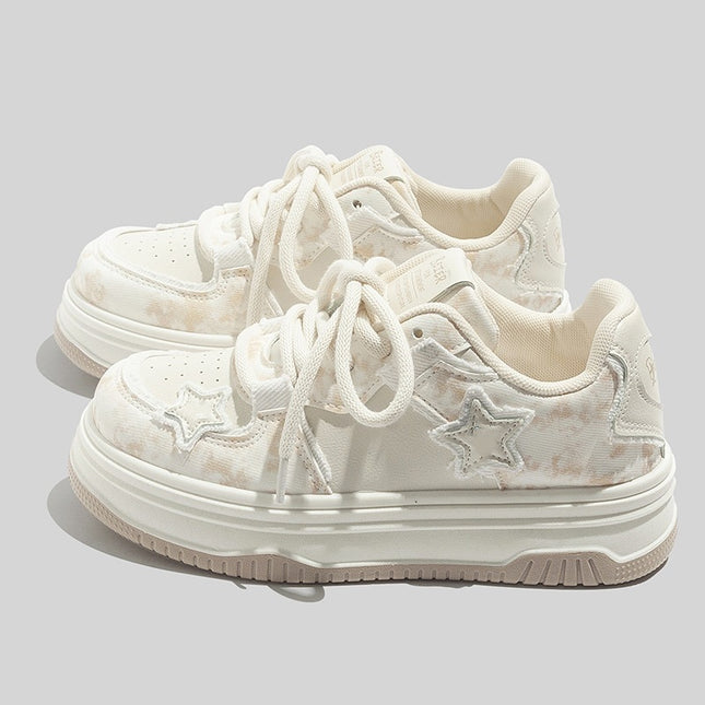 Beier Sweet White Sneakers for Women 2026 Spring New Versatile Fashionable Casual Thick-Soled High-Value Student Sneakers