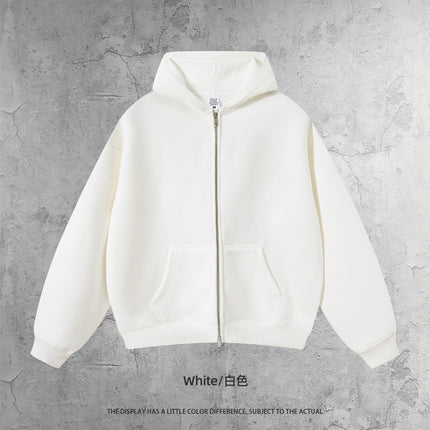 Kite Men's Clothing | Cross-Border European and American Loose Zipper Shirt Two-Piece Set for Men and Women 350g Fleece Hooded Sweatshirt and Pants Set