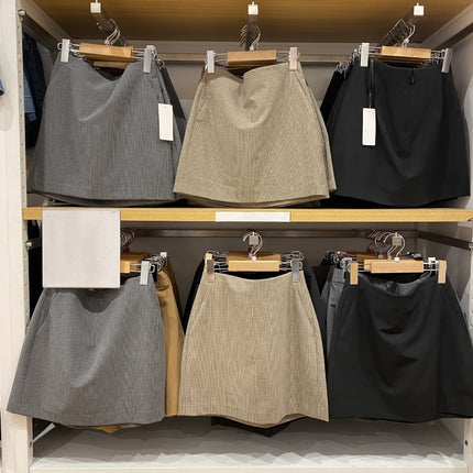 Japanese-Style Women's Clothing 25 Autumn New Casual Mini Skirt Pants Slim Fit Versatile Bodycon Shorts Half Skirt 479662