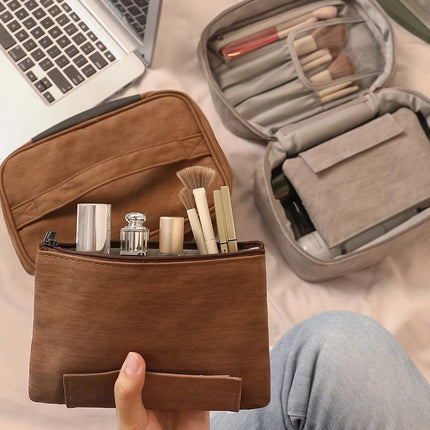 Cosmetic Bag Portable Women's 2024 New High-end Partition Large Capacity Cosmetic Storage Bag for Business Travel Wash Bag