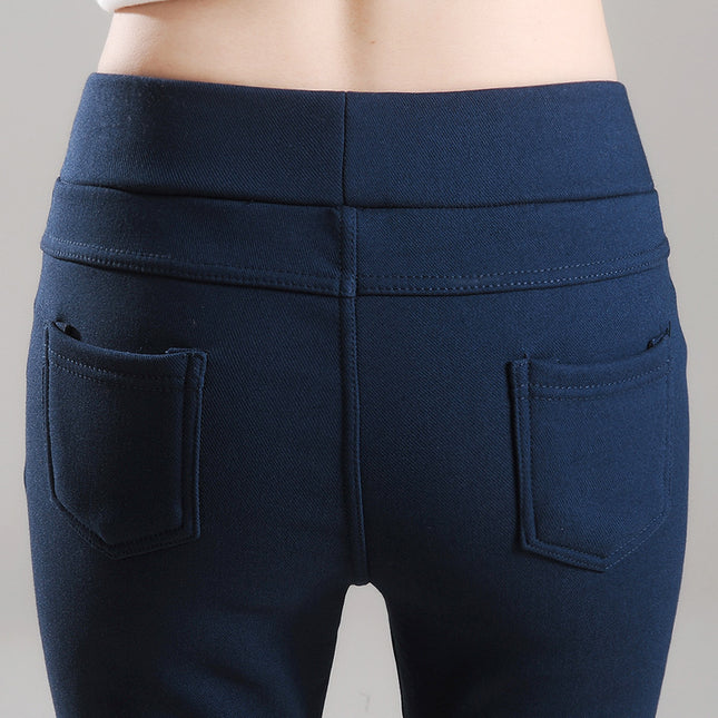 Velvet Thickeneded Leggings, Tight Pants for Outer Wear, Women's Pencil Pants for Small Feet, Autumn and Winter New Warm Women's Pants