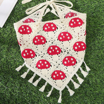 European and American Cross-Border French Ins Retro Handmade Crochet Triangle Scarf Women's Personalized Travel Photo Headscarf Hairband