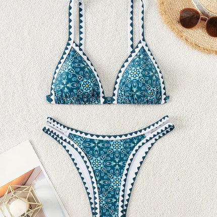 Yiyou Bikini 2025 New Foreign Trade Cross-Border Bikini Swimsuit Printed Split Women's Swimsuit Swimsuit