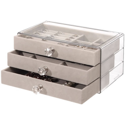 Multi-layer Jewelry Storage Box Drawer-type Large Capacity Anti-oxidation Earrings Ring Necklace Bracelet Jewelry Box