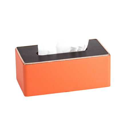 Light Luxury Fashion Paper Box Creative Household High-end Leather Tissue Box Dining Table Coffee Table Paper Box with LOGO