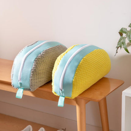 Cross-Border New Chenille Shoe Washing Bag Household Laundry Anti-Deformation Semi-Circular Portable Shoe Washing Artifact Laundry Bag