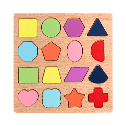 Wooden Kidsren's Number Board Letter Board Puzzle Puzzle Geometric Shape Matching Hand-grabbing Panel Early Education Educational Toys