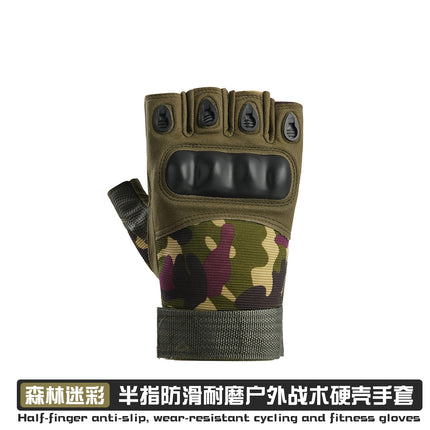 Customized Half-Finger Sports Gloves for Men, Outdoor Cycling Training Protective Wear-Resistant Fitness Touch Screen Tactical Gloves Wholesale