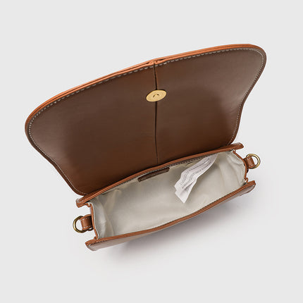 Za Women's Bag 2025 Spring New Saddle Bag Magnetic Buckle Flip Shoulder Crossbody Bag Versatile Wide Shoulder Strap Work Clothing