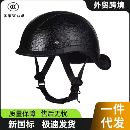 New National Standard 3C Retro Flip-Up Helmet for Women, Motorcycle Half-Helmet for Men, Electric Scooter Helmet, Cruiser Helmet for Riding