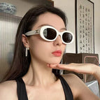 White frame gray film (pc oval)