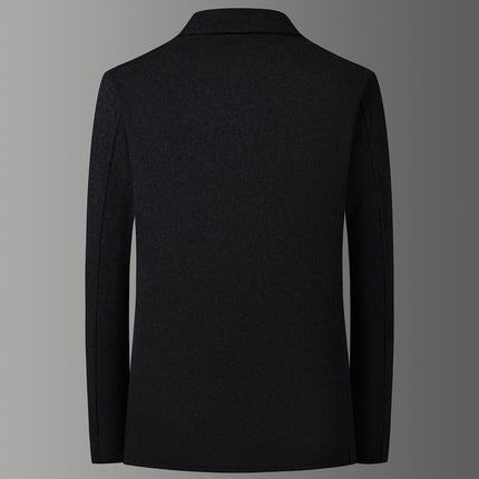 Winter High-end Short Woolen Jacket Men's Removable Warm Down Liner Casual Trendy Thick Cotton Jacket