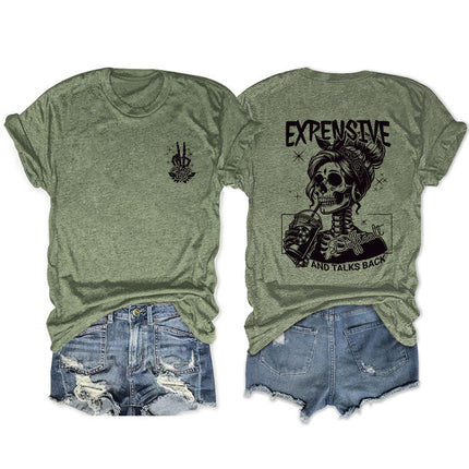 Amazon cross-border foreign trade expensive difficult and summer new fashion trend short sleeve women