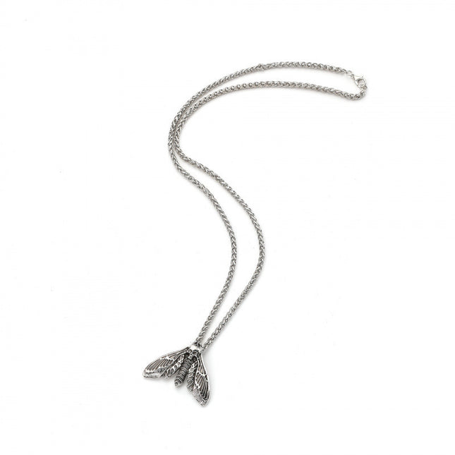 Foreign Trade Hot-Selling Retro Viking Death Skull Moth Pendant Necklace Gothic Decorations Party Accessories Wholesale