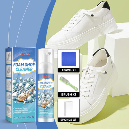 Jakehoe Shoe Stain Removal Cleaning Set White Shoe Sneakers Stain Removal Yellow Edge Portable Cleaning Agent