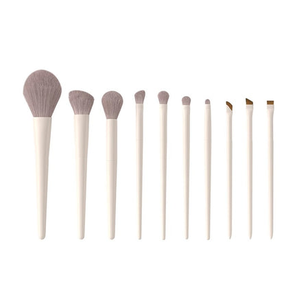 Large Set of 12 Cloud Porcelain Makeup Brushes: Eyeshadow Brush, Blade Brush, Loose Powder Brush, Contour Brush, Nose Shadow Brush, Complete Beginner Set
