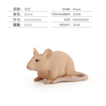 Children's Puzzle Early Education Cognitive Simulation Mouse Model Toy Static Solid Possum Guinea Piga Hair Mouse Totoro