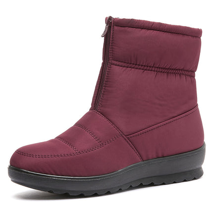 Women's Winter Snow Boots with Plush Lining, Waterproof Short Boots, Warm and Thickened, Cross-Border Women's Boots, Waterproof Large-Size Women's Shoes