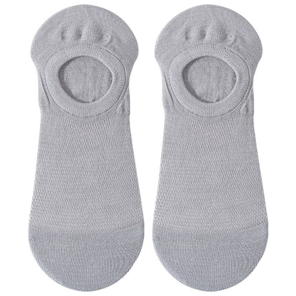 Men's Boneless Socks Mulberry Silk Invisible Boat Socks Spring and Summer Mesh Breathable Non-slip Thin Sweat-absorbent Deodorant Socks