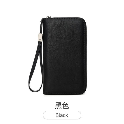 Foreign Trade Cross-Border New Women's Wallet Rfid Multi-Functional Large-Capacity Accordion Card Holder Printed Cow Pattern Clutch Bag