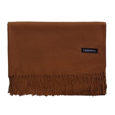 High-End Warm Imitation Cashmere Scarf for Women in Autumn and Winter Pure Color Elegant Versatile Tassel Shawl Fashionable Outer Dual-Purpose Scarf