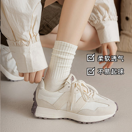 Socks Women's Ins Trendy All-Match Japanese Style Solid Color Medium Long Barrel High-Face Value Fried Street Autumn and Winter Sports Deodorant Stinky Stacking Stocking Stacking Stocking Stocking Stocking Stocking Stocking S