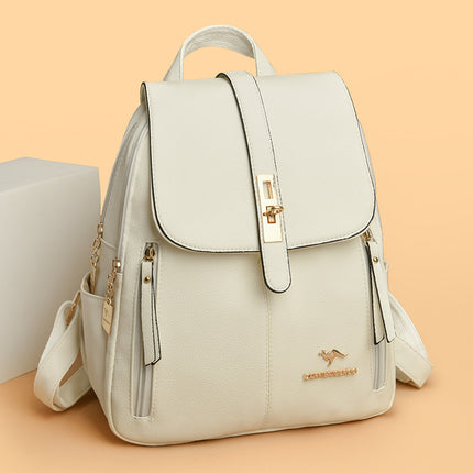 Cross-border Backpack Women's 2024 New Korean Style Simple Fashion Women's Backpack Commuter All-match Large Capacity Leisure Bag