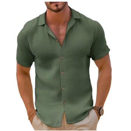 2024 summer new men's beach cardigan short sleeve cross-border hot new products on sale....
