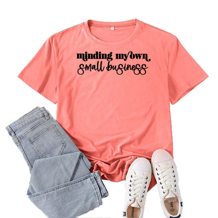 Amazon Supply Mimding My Own Small Business Printed Short-Sleeved Women's Casual Summer