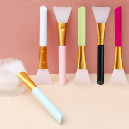 Single Pack of Facial Mask Brush, Lipstick Grinding, White Rod, Two-Color Hollow Mask Brush, Makeup Brush, Beauty Salon