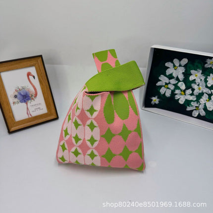 110g Baby Birthday Gift Bag Holiday Knitted Gift Bag Kidsren's First Birthday Party Handbag Gift Knitted Bag