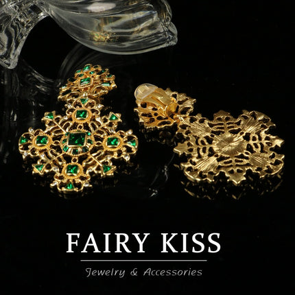 Women's medieval classic bow hollow snowflake inlaid glass inlaid diamond alloy exquisite all-match high-grade brooch