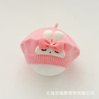 Rabbit logo beret-pink / 3-48 months