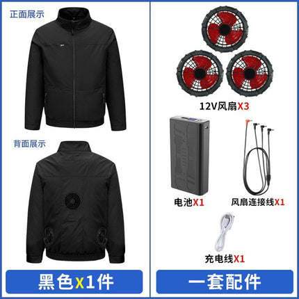 Cross-border New Smart Air-conditioning Clothing Jacket Clothes with Fan Outdoor Work Uniform Labor Protection Duty Fan Clothing