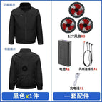 Black +12v3 fan +12v battery / 2XL/3XL